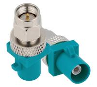 Vecys Lot de 2 adaptateurs coaxiaux SMA mâle vers Fakra Z mâle RF 50 Ohm SMA vers Fakra Z connecteur coaxial pour antenne radio RF câble coaxial