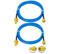 Vecys Lot de 2 câbles coaxiaux SMA mâle vers SMA femelle RF 50 Ohm 1 m RG405 SMA RF Câble coaxial Pigtail