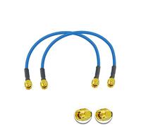 Vecys Lot de 2 câbles coaxiaux SMA mâle vers SMA mâle RF SMA RF Câble coaxial Pigtail 30 cm RG402 SMA mâle 50 Ohm Câble d'extension à faible perte