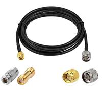 Vecys N Mâle vers SMA Mâle Câble Coaxial à Faible Perte RG58 10FT/3M + 2PCS N vers SMA Adaptateur Kit pour 3G 4G 5G LTE Antenne Ham Radio GPS WiFi