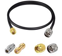 Vecys N Mâle vers SMA Mâle Câble Coaxial à Faible Perte RG58 3.3FT/1M + 2PCS N vers SMA Adaptateur Kit pour 3G 4G 5G LTE Antenne Ham Radio GPS WiFi