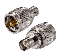 Vecys PL259 Adaptateur d'antenne UHF Mâle vers BNC Femelle pour CB Antenna CB Aerial Ham Radio Walkie Talkie Handheld Two Way Radio So 239 Coax Wireless LAN Devices(2 pièces)