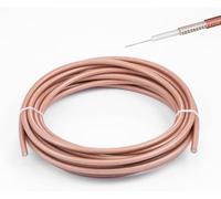 Vecys RG142 Câble Coaxial RF à Faible Perte 16.4FT / 5M Marron Coaxial à Double Blindage en Cuivre Plaqué Argent