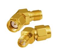 Vecys RP-SMA Adaptateur Mâle vers Femelle Angle Droit Adaptateur RF 135 ° Câble Coaxial Carte PCI Routeur D'antenne WiFi Réseau WiFi sans Fil 3G 4G 2 pcs