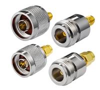 Vecys RP SMA vers N Type Adaptateur RP SMA Adaptateur d'antenne WiFi 4 Kit pour WLAN Extérieur Antenne RPSMA WLAN 4G Routeur WiFi Routeur sans Fil Bluetooth (4 Pièces)