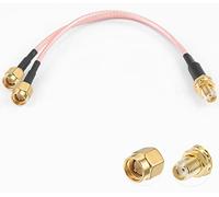 Vecys SMA Câble Coaxial Répartiteur SMA Femelle à Double Mâle Connecteur Répartiteur 3 Voies V-Type RG316 6"/15CM pour 2G 3G 4G LTE Antenne Routeur Passerelle Modem MiFi Mobile Hotspot