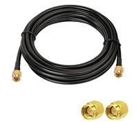 Vecys SMA Câble d'extension d'antenne SMA Mâle vers Mâle Câble de Queue d'antenne WLAN RG58 16.4ft/5M pour Réseau Sans Fil WiFi 2G 3G 4G Routeur GSM Bluetooth WLAN LAN