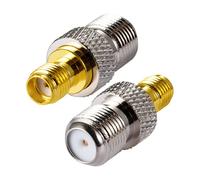 Vecys SMA Connecteur Adaptateur SMA Femelle vers F Type Femelle Câble Coaxial Adaptateur Droit pour Radio FM DAB Antenne WIFI CATV TV Antenne Aerial Networks Modems(2 Pièces)
