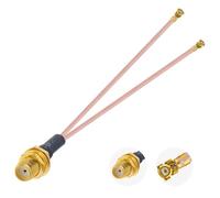 Vecys SMA Femelle vers Double U.F.L1 Connecteur Femelle Câble Coaxial RF U.F.L1 Câble de Raccordement 50 Ohm Faible Perte Type Y RG178 7.9"/20CM
