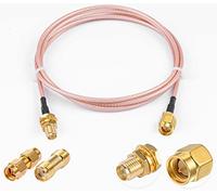 Vecys SMA Mâle vers Femelle Cloison RG316 3ft /1M Câble Coaxial RF + 2 Pièces Adaptateurs SMA Kits pour Routeur Antenne Signal Enhancer Adaptateur Sans Fil