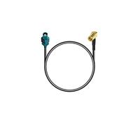 Vecys SMB Femelle à Angle Droit vers Fakra Z Mâle Câble 30CM/11.8IN Câble de Rallonge Fakra Z Mâle vers SMB Femelle Adaptateur Antenne à Angle Droit RG174 pour DAB + FM Antennes GPS Universelles