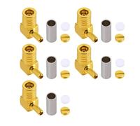Vecys SMB Mâle Soudure SMB Femelle à Angle Droit Adaptateur Soudure Câble RG174 pour Radios Numériques de Voiture D'antennes Dab 5 Pièces
