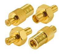 Vecys SMB vers MCX Kit 4 Adaptateur de Prise SMB Adaptateur Antenne Autoradio Dab MCX pour antenne Dab + autoradio FM AM 4G WLAN Câble coaxial RF