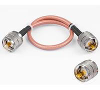 Vecys UHF Mâle PL-259 vers UHF Mâle PL-259 Câble Coaxial à Faible Perte Câble de Raccordement RG400 12"/30CM pour Talkie-walkie CB Radio SWR Meter Analyseur d'Antenne