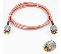 Vecys UHF Mâle PL-259 vers UHF Mâle PL-259 Câble Coaxial à Faible Perte Câble de Raccordement RG400 3FT/1M pour Talkie-walkie CB Radio SWR Meter Analyseur d'Antenne