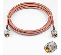 Vecys UHF Mâle PL-259 vers UHF Mâle PL-259 Câble Coaxial à Faible Perte Câble de Raccordement RG400 10FT/3M pour Talkie-walkie CB Radio SWR Meter Analyseur d'Antenne