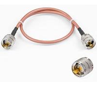 Vecys UHF Mâle PL-259 vers UHF Mâle PL-259 Câble Coaxial à Faible Perte Câble de Raccordement RG400 20"/50CM pour Talkie-walkie CB Radio SWR Meter Analyseur d'Antenne