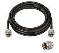 Vecys UHF Mâle PL-259 vers UHF Mâle PL-259 Câble Coaxial à Faible Perte Câble Jumper RG58 16.4FT/5M pour Talkie Walkie CB Radio SWR Mètre Analyseur d'Antenne