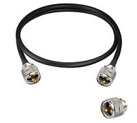 Vecys UHF Mâle PL-259 vers UHF Mâle PL-259 Câble Coaxial à Faible Perte Câble Jumper RG58 20"/50CM pour Talkie Walkie CB Radio SWR Mètre Analyseur d'Antenne