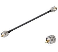 Vecys UHF Mâle PL-259 vers UHF Mâle PL-259 Câble Coaxial à Faible Perte Câble RG58 12"/30CM pour Talkie Walkie CB Radio SWR Mètre Analyseur d'Antenne