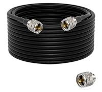 Vecys UHF Mâle PL-259 vers UHF Mâle PL-259 Câble Coaxial à Faible Perte Câble RG58 32.8FT/10M pour Talkie Walkie CB Radio SWR Mètre Analyseur d'Antenne