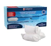 Veddelholzer 1 kg Floculant Pool Cartouches 8 x 125g pour systèmes de Filtration Sable & Verre. Floculant pour Piscine nettoyant, Entretien de Piscine, Accessoires de Piscine pour Une Eau Claire.