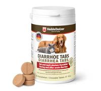 Veddelholzer 50 Comprimés à Croquer Contre la Diarrhée - Complément Alimentaire pour Chiens et Chats aux Prébiotiques et Plantes - Soulagement de la Diarrhée Aiguë et Soins Post-Diarrhéiques