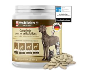 Veddelholzer LAURÉAT DE COMPARAISON DE Produits 2024 Comprimés Anti arthrose Chien articulations pour Chiens avec Moule aux orles Vertes MSM & Griffe du Diable, glucosamine & collagène 125 comprimés