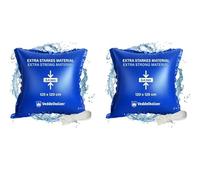 Veddelholzer Lot de 2 coussins gonflables XXL 120 x 120 cm avec corde de 8 m - Coussin de piscine d'hiver pour couverture de piscine - Accessoire de piscine - Moyen d'hiver pour toit de piscine