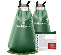 Veddelholzer Lot de 2 sacs d'irrigation pour arbres 75 l, fermeture éclair combinable. Antivol et étiquette de protection. Robuste et résistant aux intempéries.