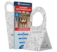Veddelholzer Lot de 8 pièges à mites de vêtements contre les mites de vêtements dans l'armoire - Piège triangulaire avec crochets et surface adhésive - Sans odeur et non toxique - Protection efficace