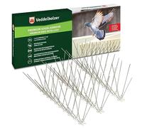 Veddelholzer Premium Universel 3 mètres INOX pic Anti Pigeon Défense Balcon repulsif Pigeon avec Point de Rupture & système clic Protection Oiseaux fenêtre Spikes, gouttière