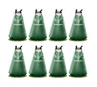 Veddelholzer Sac d'irrigation pour arbres de 8 x 75 l avec fermeture éclair combinable. Protection anti-vol et étiquette de protection. Robuste et résistant aux intempéries pour petits et grands