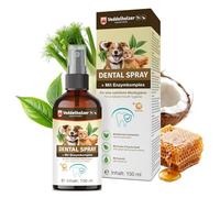 Veddelholzer Spray Dentaire probiotique pour Chiens et Chats - 150 ML - avec Brosse à Dents des Doigts et Complexe enzymatique - Soin Dentaire Efficace Contre la Mauvaise haleine - Soin Dentaire