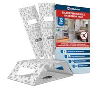 Veddelholzer XXL divisible silverfish trap with bait attractant, 12 pieces Effective sticky traps Combat silverfish and paperfish Non-toxic, odourless, environmentally friendly, easy to use