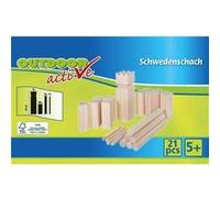 Vedes 74700691 - Jeu de construction en bois suédois Kubb 21-pièces Multicolore G