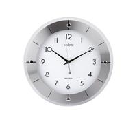Vedette - VP40019 - Pendule Entourage Verre et Aluminium - Quartz Analogique - Trotteuse Silencieuse