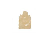 Vediknectar® Statue Ganesh Figurine Décorative Mini Sculpture Aventurine Jaune Pierre De Poche Cristal Ganesha Décor Collection De Pierres Reiki Ornements en Cristal Pierre Précieuse De Poche