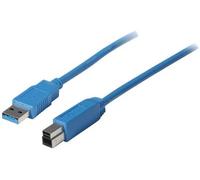 Vedimedia USB 3.0 A/B Kabel 3,0 m blau