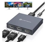 VEDINDUST Répartiteur DisplayPort 1 entrée 3 Sorties DP vers HDMI & DP Adaptateur, 4K@120Hz 4K@60Hz Supporte Les Modes MST et SST Affichage étendu MST pour Windows Uniquement
