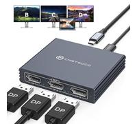 VEDINDUST Séparateur USB-C vers DisplayPort pour 3 écrans Séparateur USB-C Thunderbolt 4K@60Hz avec 3X DP 1.4 100W PD Supporte Les Modes MST et SST MST Extended Display pour Windows Uniquement