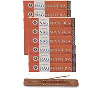 Vedmantra Vijayshree Golden Nag Series Lot de 12 bâtons d'encens Masala 180 g avec support Vedmantra