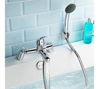 VeeBath Eco Mitigeur bain/douche avec kit, cascade de salle de bain et mitigeur de baignoire 35 mm, chromé