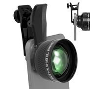 Veedzoens Téléobjectif 65 mm pour smartphones iPhone Android, avec filetage de 17 mm universel pour objectif de téléphone et sac portable, compatible avec SmallRig et Neewer Phone Cage