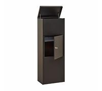 VEEHAUS Grande boîte aux Lettres en Acier Inoxydable pour l'extérieur - Grande Taille XXL et boîte aux Lettres pour Colis - avec Compartiment à Colis (sans Support, Noir)