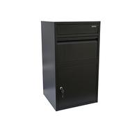 VEEHAUS Grande boîte aux Lettres pour Colis - Anthracite - en tôle galvanisée - pour l'extérieur - Grande Taille XL et boîte aux Lettres - avec Compartiment à Colis (M-Tikelia, sans Support)