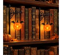 VEEKAY 2 Pièces Lanterne de Bibliothèque Décorative,Lanterne Bibliothèque,Veilleuse LED pour Coin de Lecture,Mini Lampe D'étagère,Décoration de Chambre