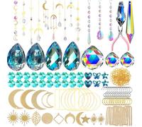 VEEKAY 355 Pièces Kits de Fabrication de Attrape-Soleil,DIY Cristal Suncatchers,Pendentif Cristal à Suspendre Attrape-Lumière,pour décoration de fenêtre,décoration de jardin,avec crochet de suspension