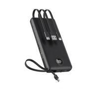 VEEKTOMX Batterie Externe 20000mAh, Power Bank avec Câbles Intégrés | 5 Sorties & 2 Entrées, Essentiels de Voyage, Autorisé en Avion, Affichage LED, pour iPhone/Samsung/Xiaomi/Huawei/iPad, Noir