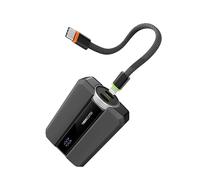 VEEKTOMX PD 30W Batterie Externe 10,000 mAh avec Détachables Deux Ports Cordon Intégré, Petit Portable Power Bank Charge Rapide Batterie Chargeur pour iPhone/Samsung/Ordinateur/Tablette, Gris Graphite